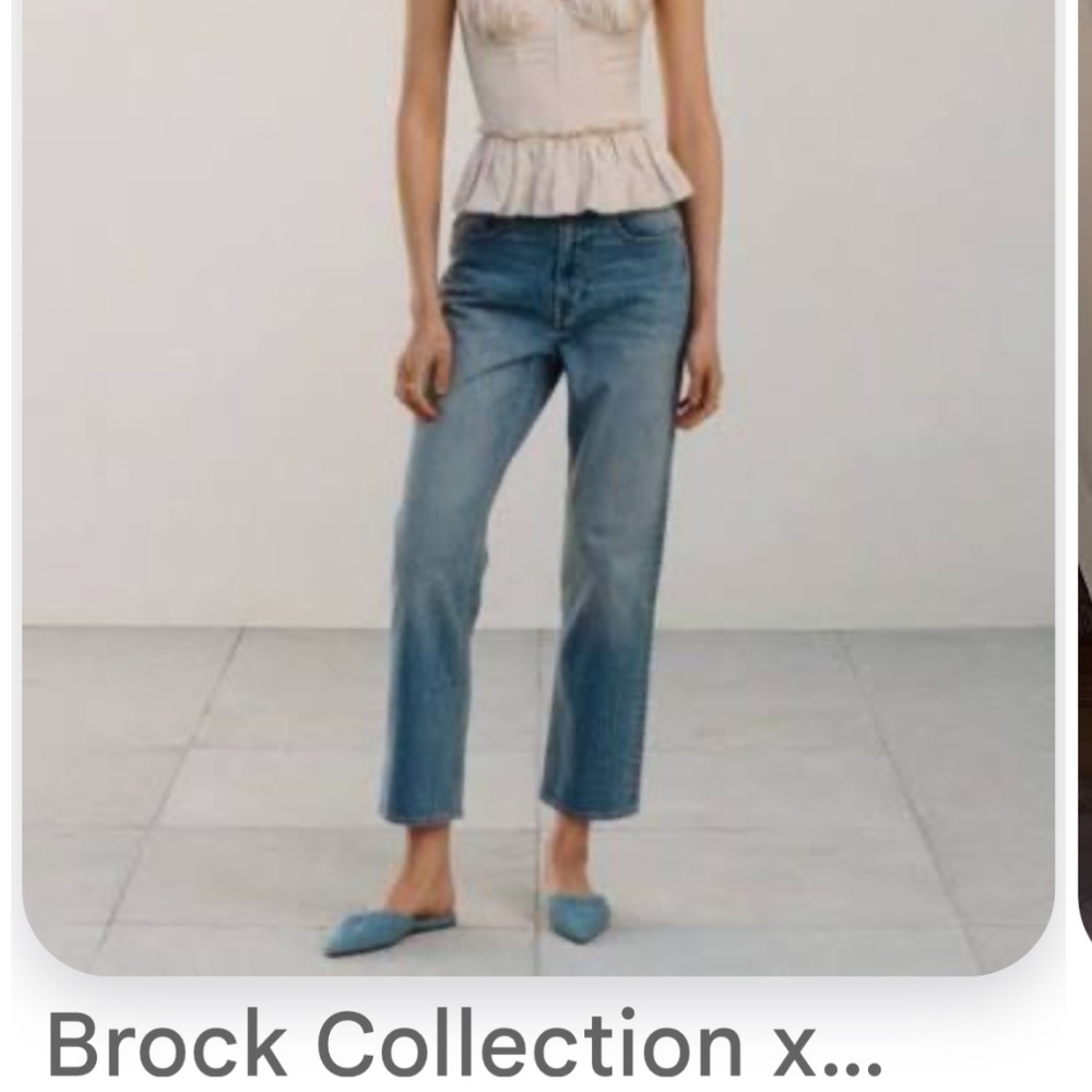 NWOT H&M Brock Collection high rise jeans 8  W 30